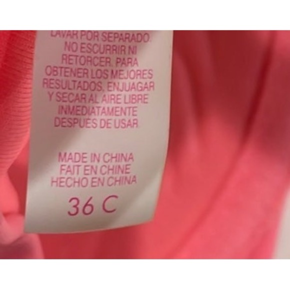 Victoria's Secret pink‎ and Orange Bikini Swim top size 36C - Picture 7 of 7